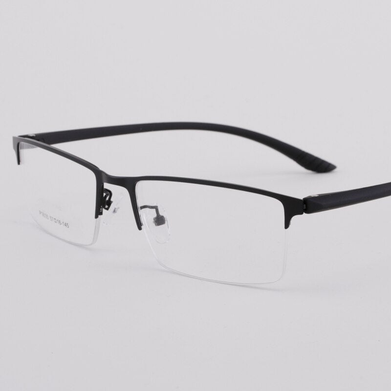 Men's Half Rim Titanium Frame Eyeglasses 9035 Semi Rim Bclear