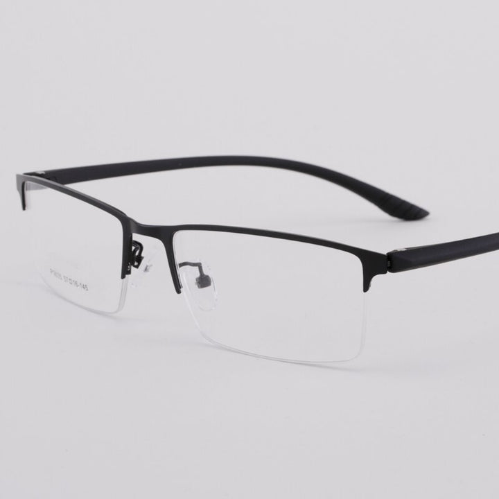 Men's Half Rim Titanium Frame Eyeglasses 9035 Semi Rim Bclear
