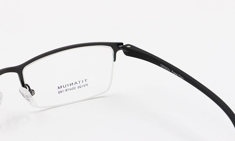 Bclear Men's Eyeglasses Semi Rim Titanium Alloy P9106 Semi Rim Bclear