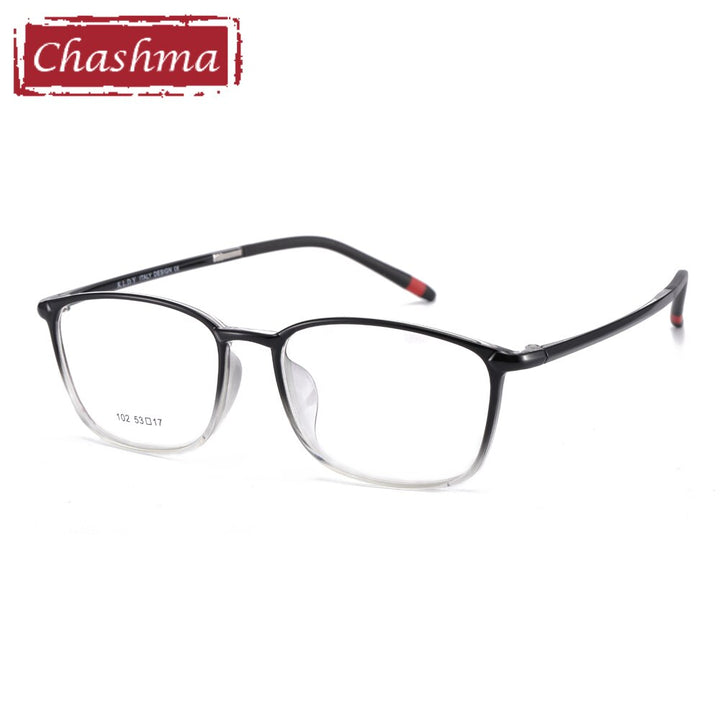 Chashma Ottica Unisex Full Rim Small Temple Round Square Tr 90 Titanium Eyeglasses 102 Full Rim Chashma Ottica Gradient Black