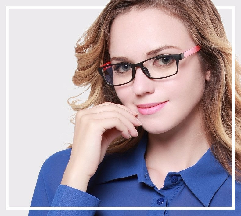 Reven Jate Unisex Full Rim Square Tr 90 Titanium Eyeglasses 1302 Full Rim Reven Jate