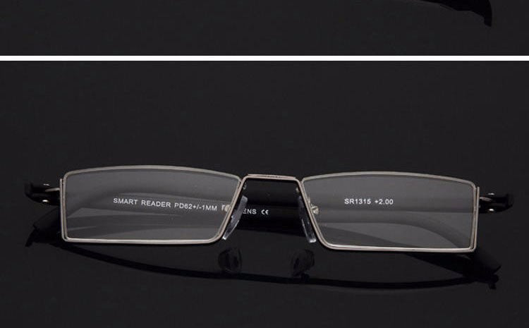 Reven Jate Unisex Semi Rim Rectangle Alloy Reading Glasses R131 Reading Glasses Reven Jate