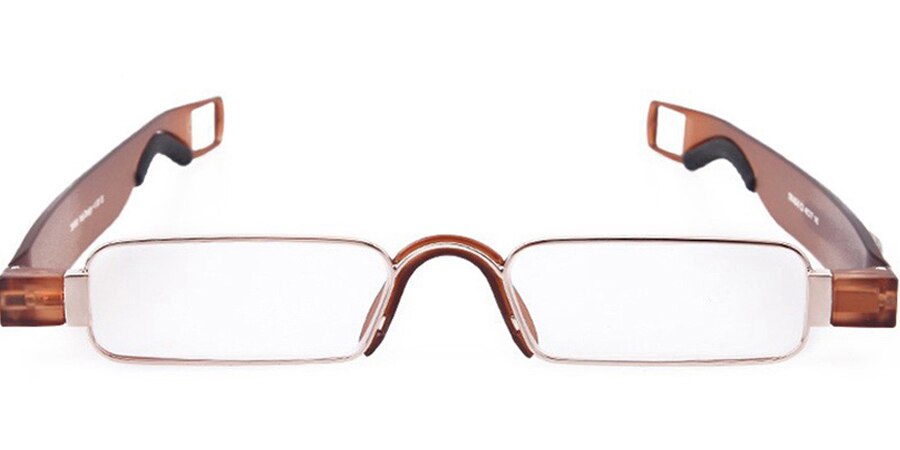 Brightzone Unisex Semi Rim Acetate Alloy Reading Glasses 360f Reading Glasses Brightzone