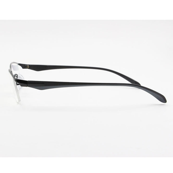Bclear Men's Eyeglasses Semi Rim Square Titanium Alloy Semi Rim Bclear