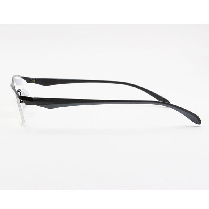 Men's Titanium Alloy Eyeglasses Half Rim Frame P8011 Semi Rim Bclear