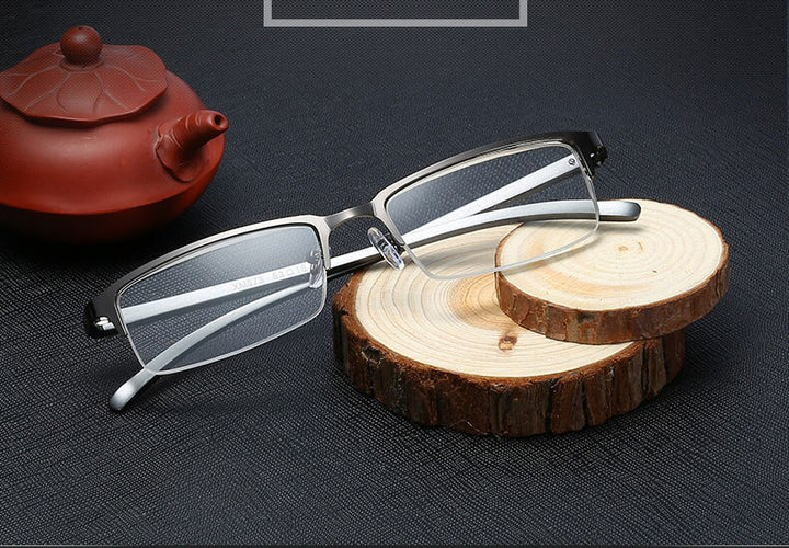Hotochki Unisex Semi Rim Alloy Frame Non Spherical Lens Reading Glasses Xm073 Reading Glasses Hotochki