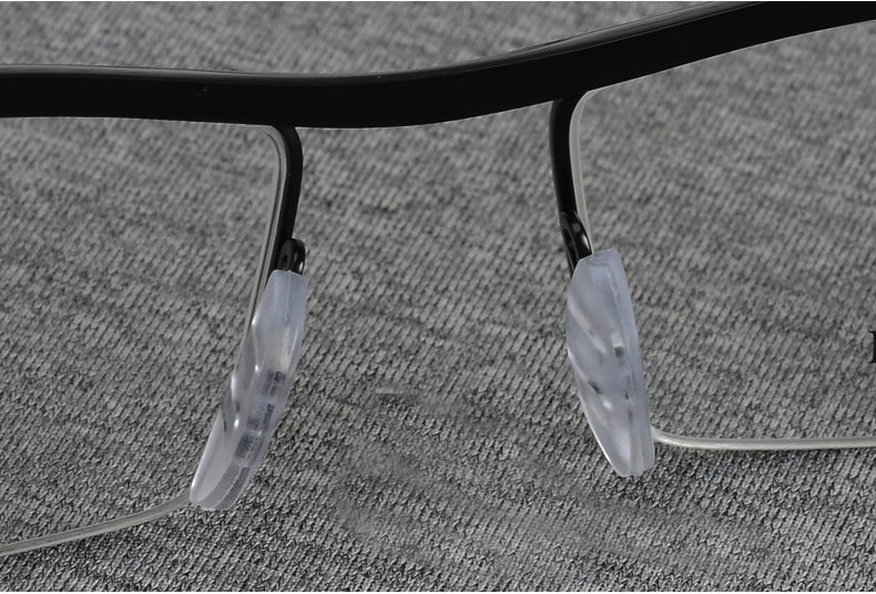 Hotony Men's Semi Rim Browline Titanium Frame Eyeglasses P8189 Semi Rim Hotony