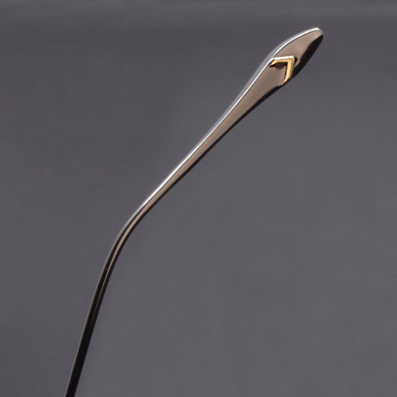 Reven Jate Unisex Rimless Square Titanium Eyeglasses 8047 Rimless Reven Jate