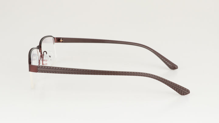 Hdcrafter Men's Semi Rim Rectangle Titanium Alloy Frame Photochromic Reading Glasses 9bs Reading Glasses Hdcrafter Eyeglasses