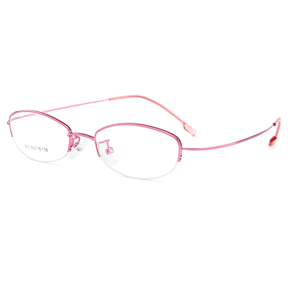 Gmei Women's Eyeglasses Semi Rim Memory Titanium Alloy Y643 Semi Rim Gmei Optical