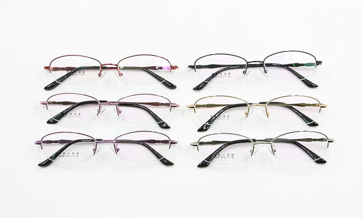 Women's Alloy Frame Semi Rim Eyeglasses 2039 Semi Rim Bclear