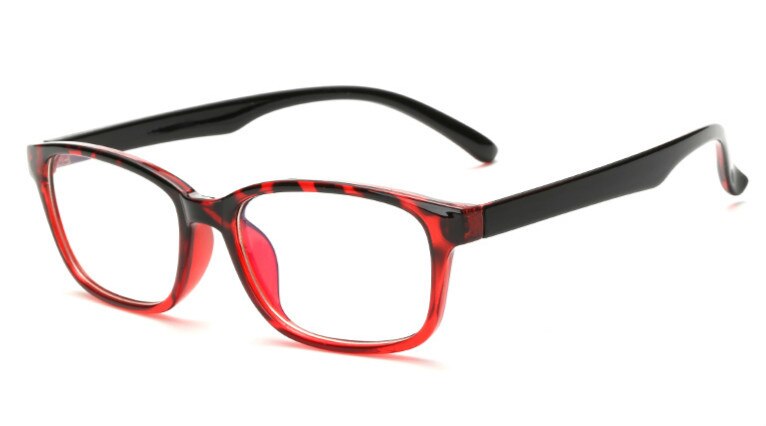 Brightzone Unisex Semi Rim Square Tr 90 Titanium Gaming Eyeglasses 5020 Semi Rim Brightzone TortoiseRed Clear