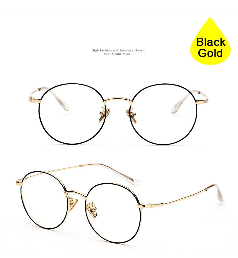 Hotochki Unisex Full Rim Round Alloy Frame Eyeglasses 77507 Full Rim Hotochki