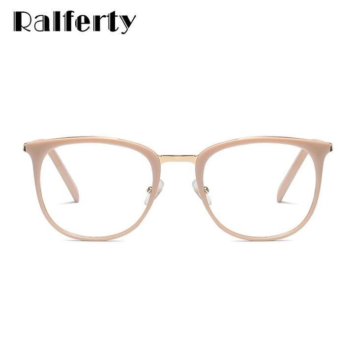 Ralferty Women's Full Rim Square Acetate Alloy Eyeglasses F92128 Full Rim Ralferty