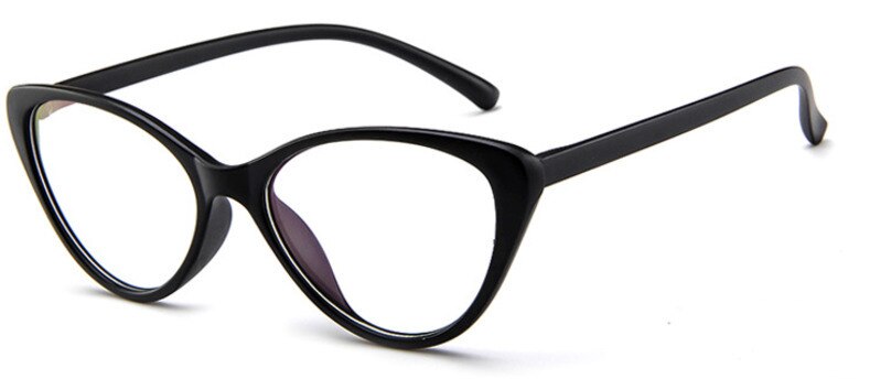 Women's Cat Eye Clear Acetate Frame Eyeglasses Frame Brightzone Matte Black  