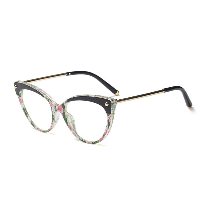 Hotony Women's Full Rim Cat Eye Acetate Frame Eyeglasses 93308 Full Rim Hotony C3