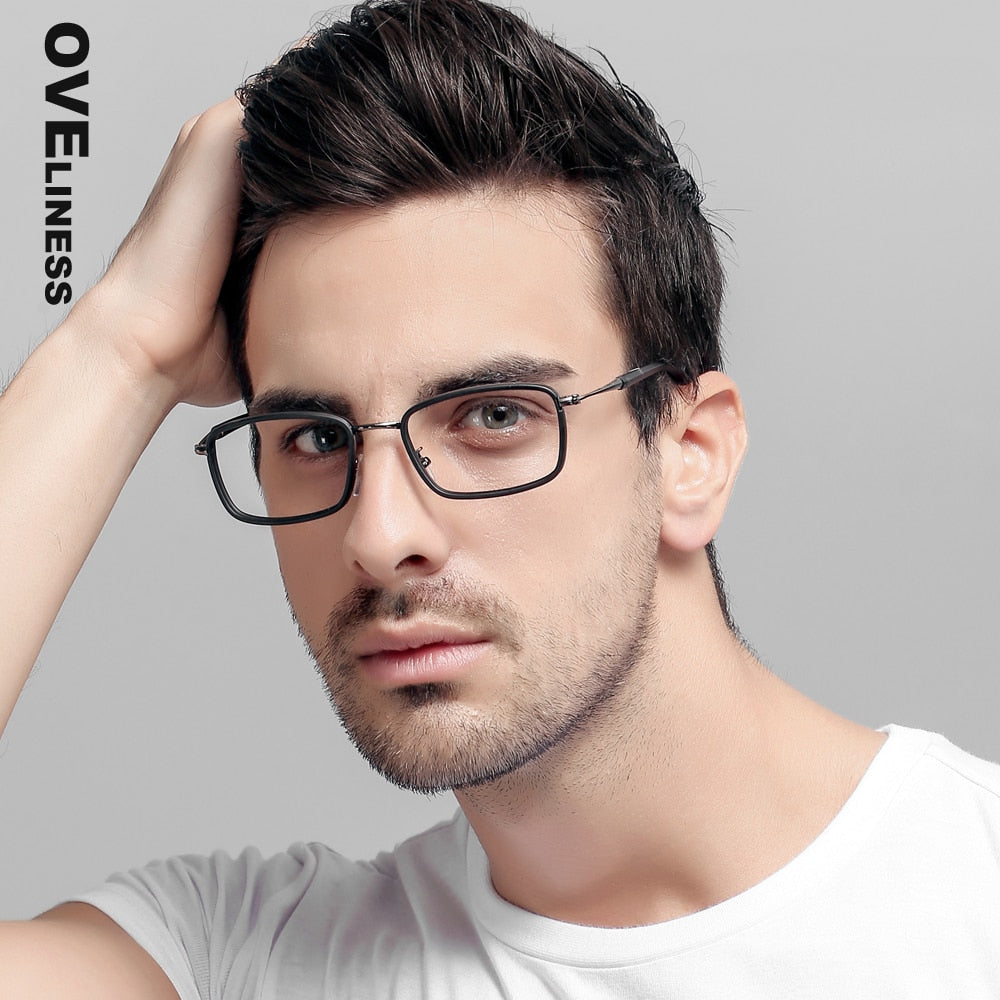 Oveliness Unisex Full Rim Square Alloy Eyeglasses 0037 Full Rim Oveliness