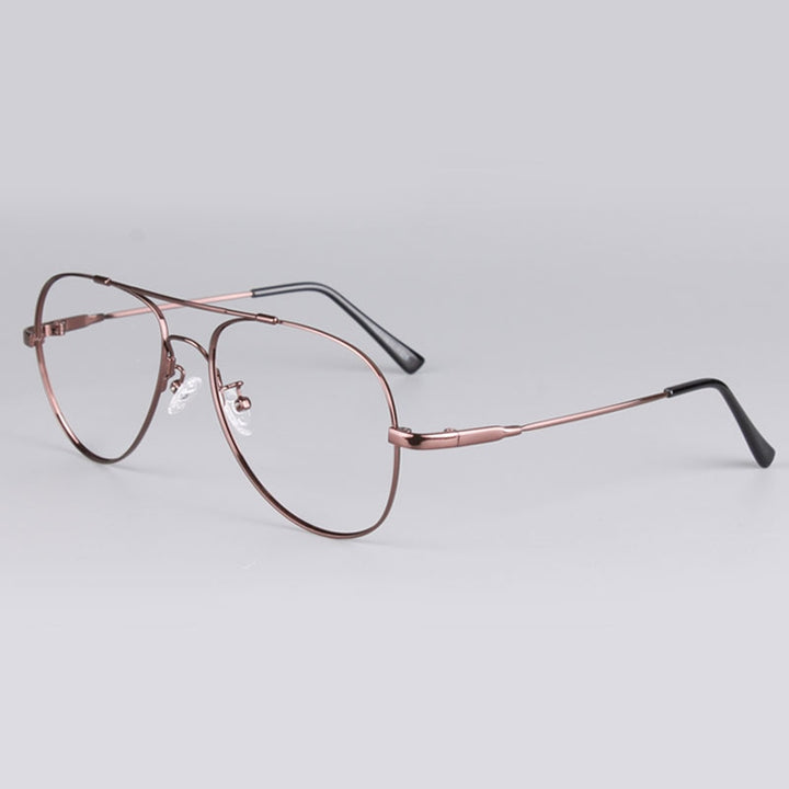 Reven Jate Unisex Full Rim Double Bridge Oval Alloy Titanium Eyeglasses 3028 Full Rim Reven Jate