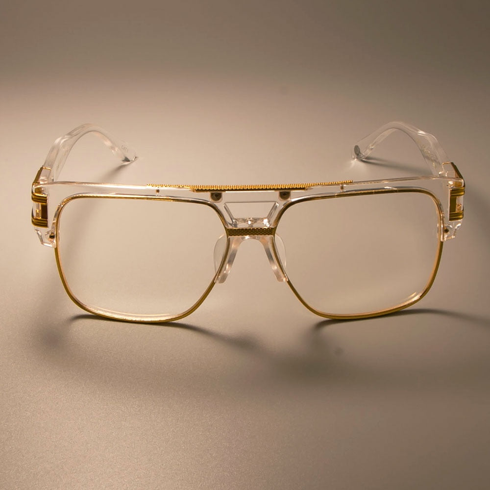 CCspace Unisex Full Rim Square Double Bridge Alloy Frame Eyeglasses Su108 Full Rim CCspace