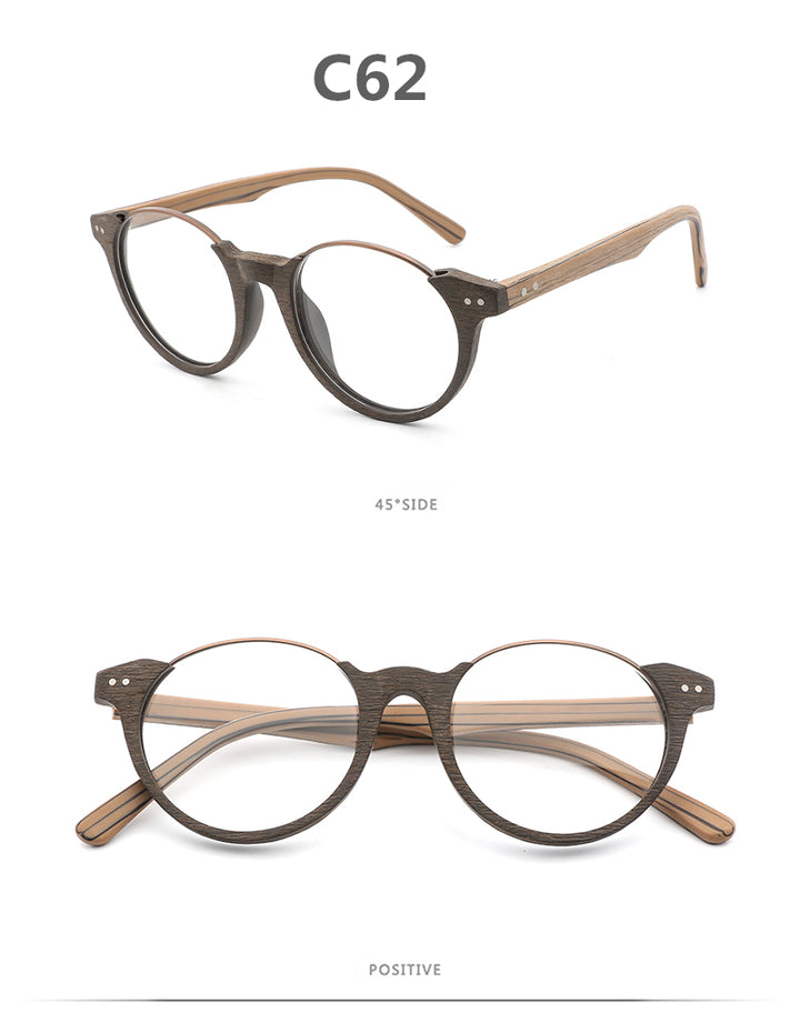 Hdcrafter Unisex Full Rim Square Wood Metal Frame Eyeglasses Ft5359 Full Rim Hdcrafter Eyeglasses