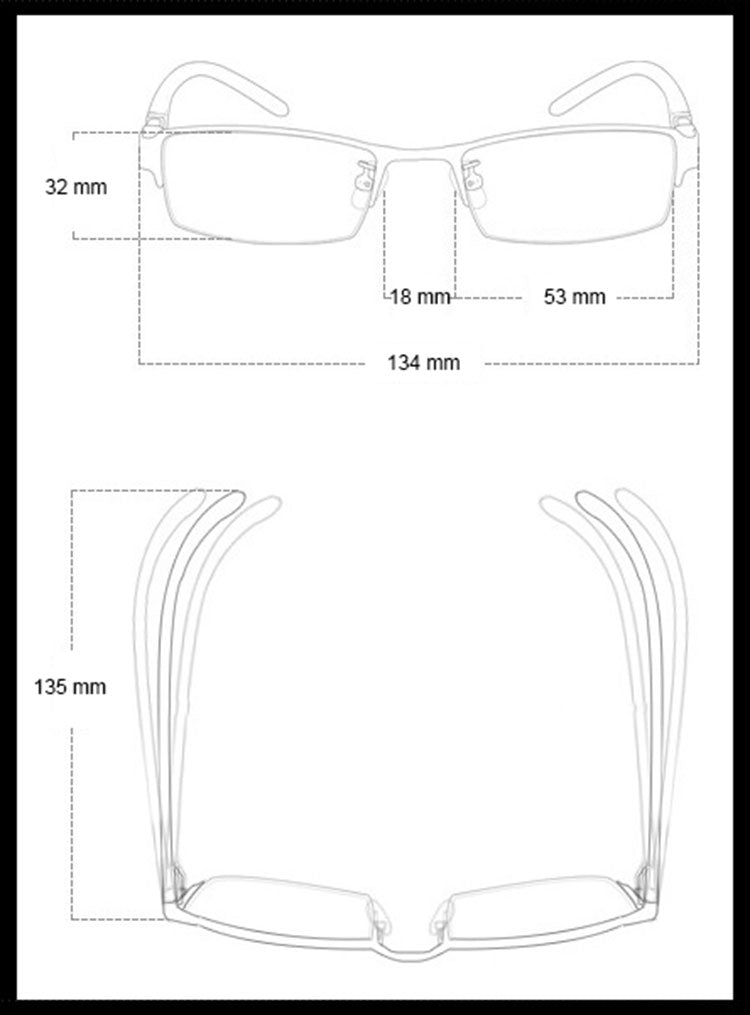 Reven Jate Women's Semi Rim Rectangle Alloy Eyeglasses 99001 Semi Rim Reven Jate