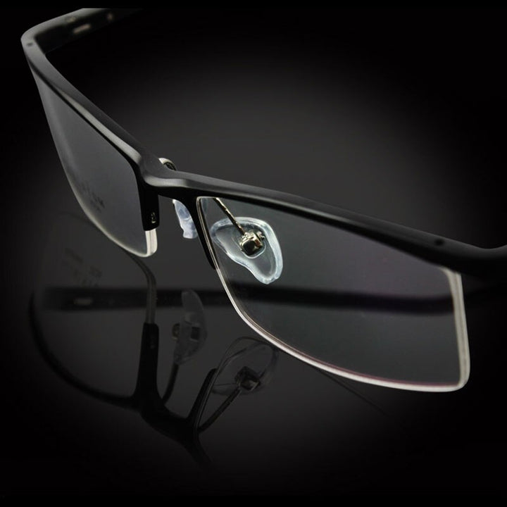 Hotochki Men's Semi Rim Aluminium Magnesium Alloy Frame Eyeglasses 2036 Semi Rim Hotochki