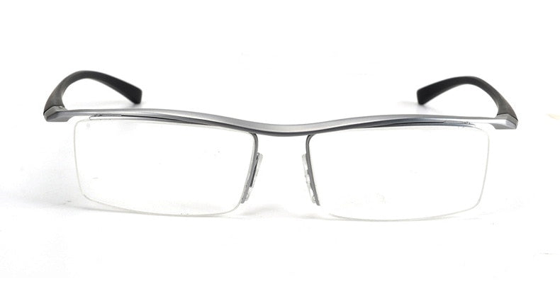 Hotony Men's Semi Rim Browline Titanium Frame Eyeglasses P8189 Semi Rim Hotony