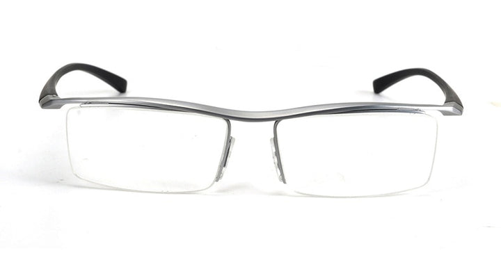 Hotony Men's Semi Rim Browline Titanium Frame Eyeglasses P8189 Semi Rim Hotony