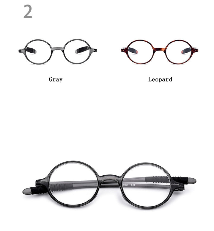Hdcrafter Unisex Full Rim Round Acetate Frame Presbyopia Reading Glasses 236 Reading Glasses Hdcrafter Eyeglasses