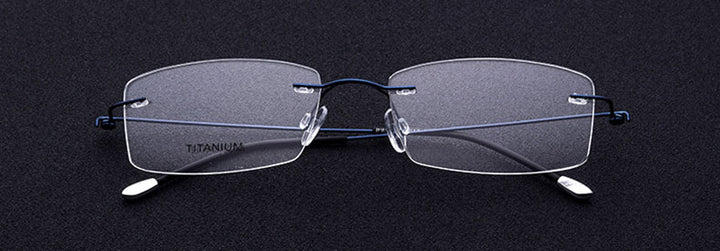 Hotochki Unisex Titanium Rimless Rectangular Frame Eyeglasses P8361 Rimless Hotochki   