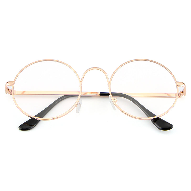 Hdcrafter Women's Full Rim Round Alloy Frame Eyeglasses Lx3048 Full Rim Hdcrafter Eyeglasses