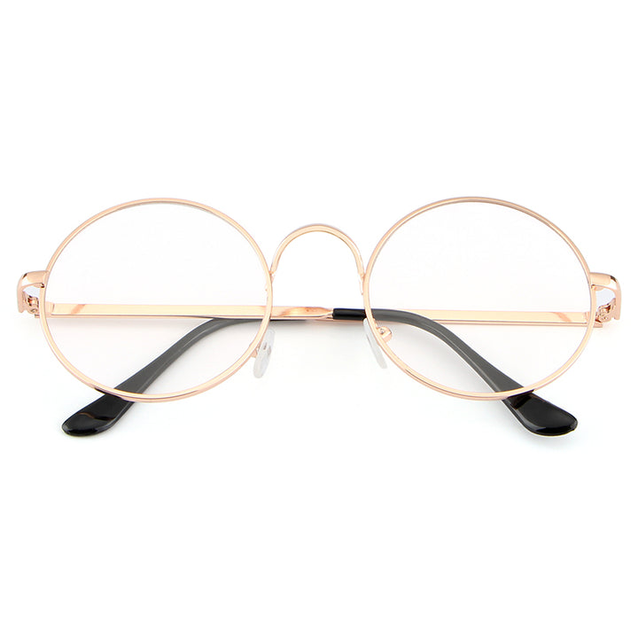 Hdcrafter Women's Full Rim Round Alloy Frame Eyeglasses Lx3048 Full Rim Hdcrafter Eyeglasses