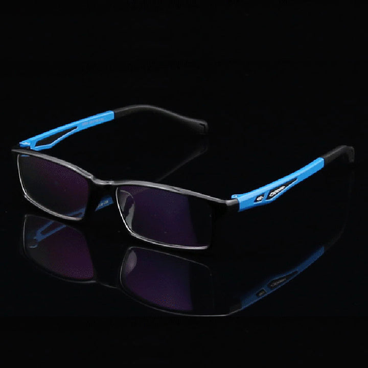 Hotochki Men's Full Rim Rectangular TR-90 Resin Sport Frame Eyeglasses 5025 Full Rim Hotochki Blue