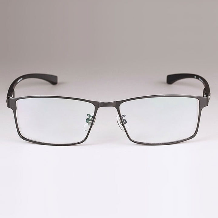 Hotochki Men's Full/Semi Rim Rectangular IP Electroplated Alloy Frame Eyeglasses Semi Rim Hotochki
