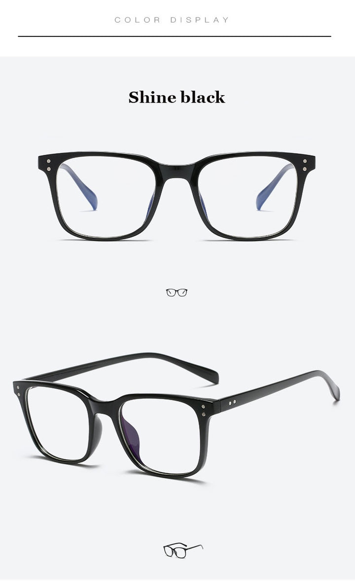 Hotochki Unisex Full Rim TR-90 Resin Square Acetate Frame Eyeglasses 5025 Full Rim Hotochki
