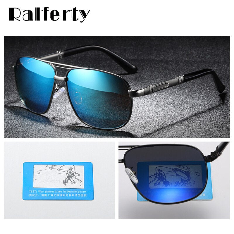 Ralferty Men's Sunglasses Polarized Tac Square D0960 Sunglasses Ralferty
