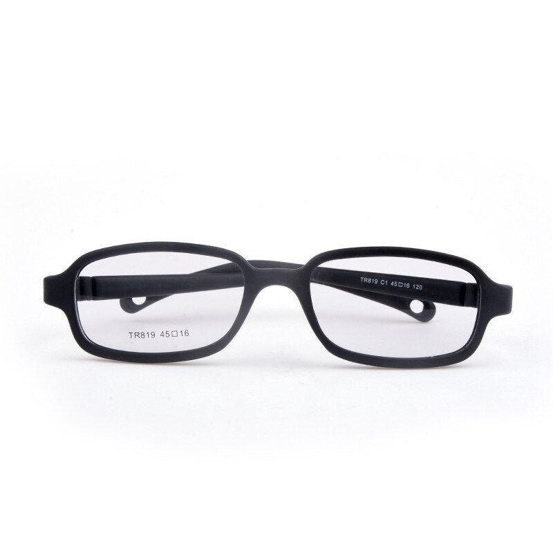 Unisex Children's Rectangular Round Eyeglasses Tr819-4516 Frame Brightzone C1 black  