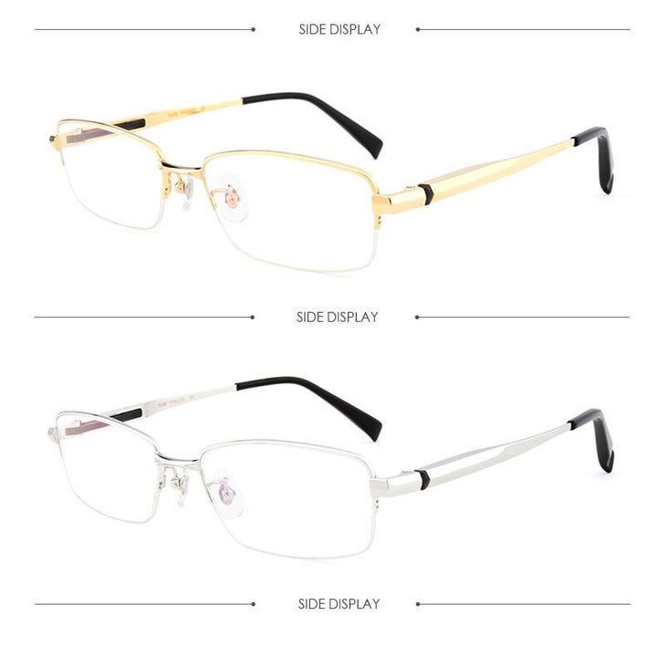Hotochki Men's Full/Semi Rim Titanium Frame Progressive Reading Glasses 81133 Reading Glasses Hotochki