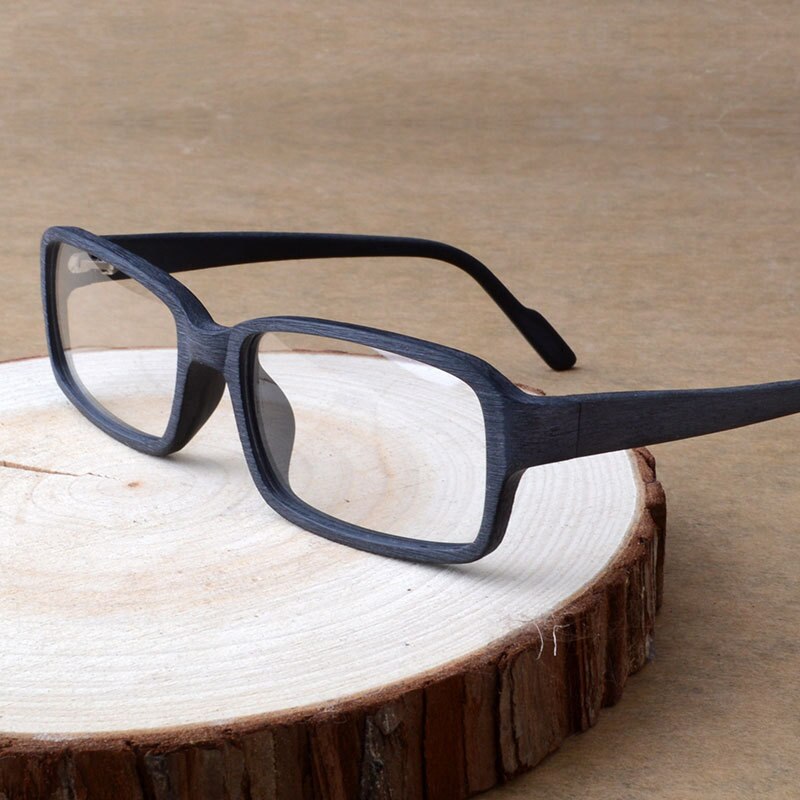 Hdcrafter Unisex Full Rim Eyeglasses Wood Rectangular Ta25596 Full Rim Hdcrafter Eyeglasses