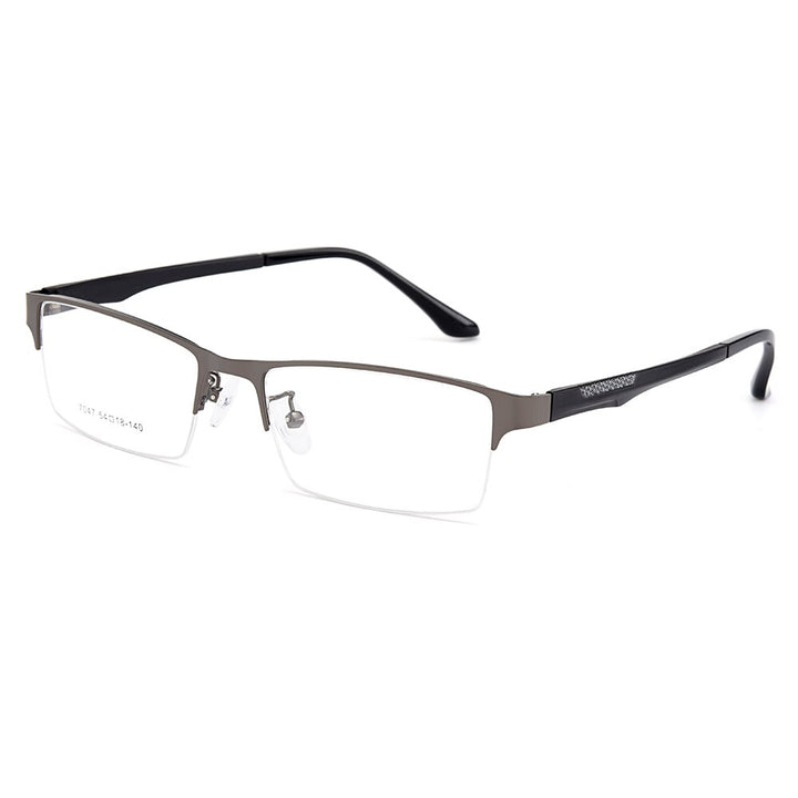 Gmei Men's Eyeglasses Semi Rim Titanium Alloy Square Y7047 Semi Rim Gmei Optical