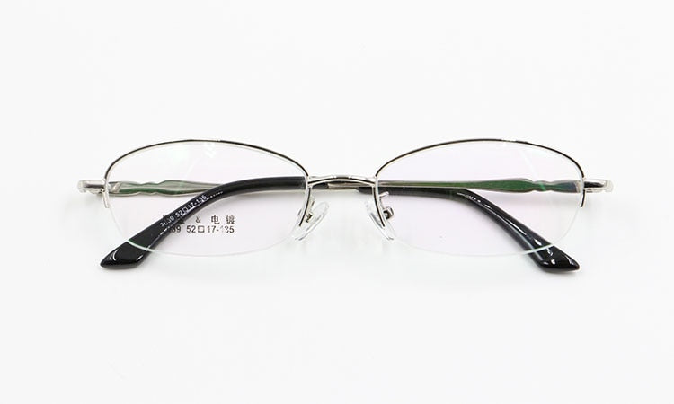 Women's Alloy Frame Semi Rim Eyeglasses 2039 Semi Rim Bclear