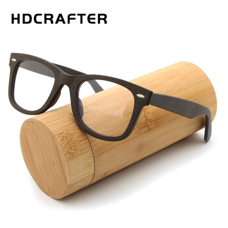 Hdcrafter Unisex Full Rim Square Round Wood Frame Eyeglasses Lhb031 Full Rim Hdcrafter Eyeglasses