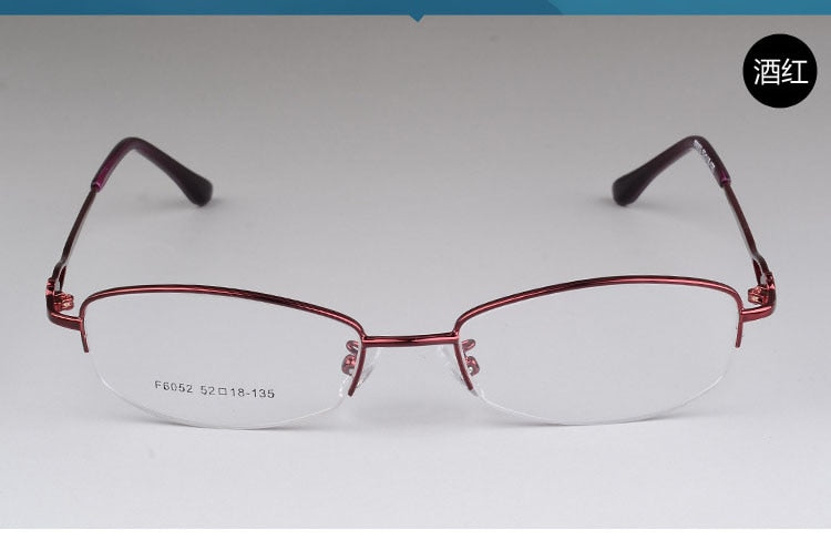 Women's Alloy Semi Rim Frame Eyeglasses  F6052 Semi Rim Bclear