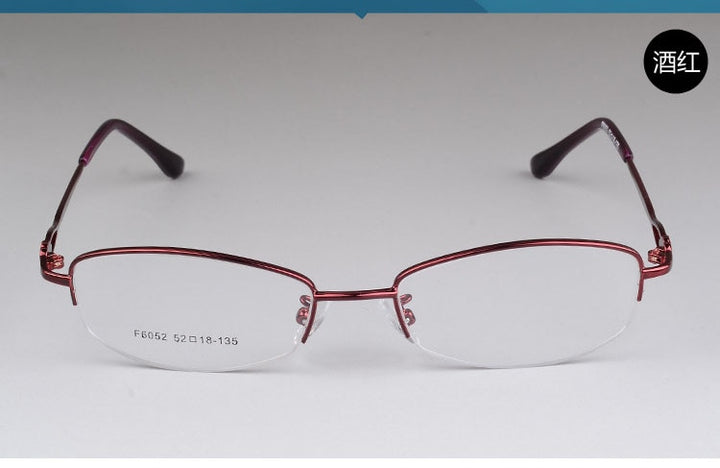 Women's Alloy Semi Rim Frame Eyeglasses  F6052 Semi Rim Bclear