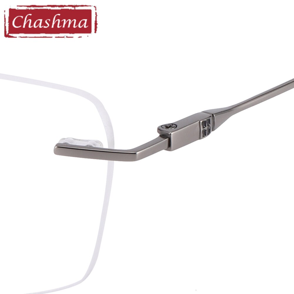Chashma Ottica Unisex Rimless Square Titanium Eyeglasses 2935 Rimless Chashma Ottica