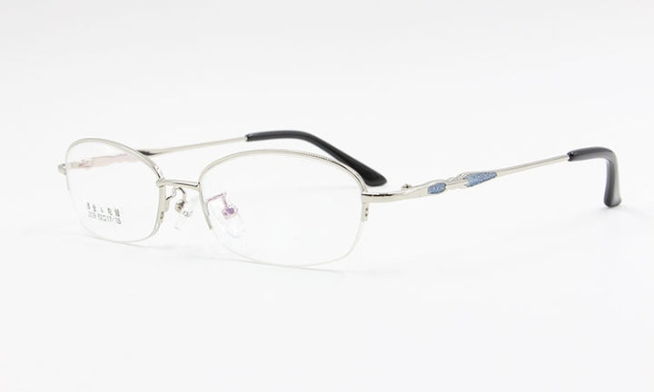 Women's Alloy Frame Semi Rim Eyeglasses 2039 Semi Rim Bclear