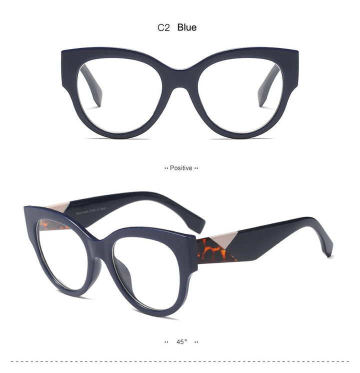Hotony Women's Full Rim Cat Eye Acetate Frame Eyeglasses 92161 Full Rim Hotony