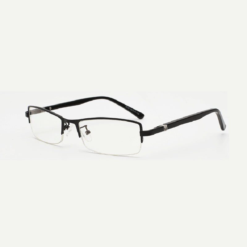 Reven Jate Men's Semi Rim Rectangle Tr 90 Titanium Eyeglasses 9036 Semi Rim Reven Jate C2