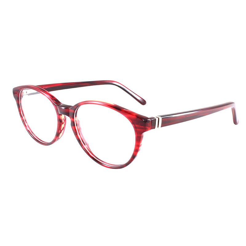Gmei Women's Eyeglasses Burgundy Acetate Spring Hinges T8062 Full Rim Gmei Optical Default Title