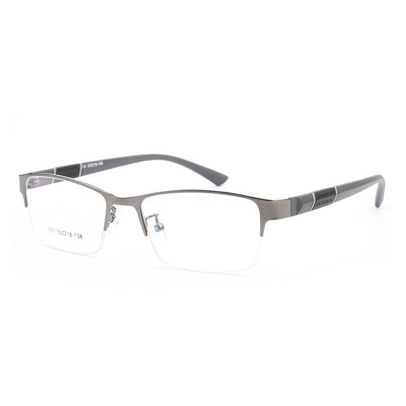 Bclear Men's Semi Rim Alloy Tr 90  Square Eyeglasses  961 Semi Rim Bclear